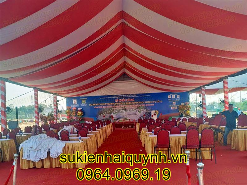 cho thuê dù che nhà bạt sân khấu âm thanh bộ dụng cụ tổ chức lễ khởi công động thổ giá rẻ tp hcm và miền nam